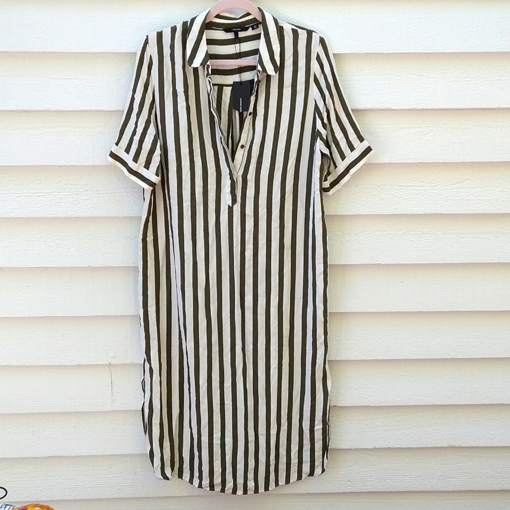 VERO MODA STRIPED SHORT SLEEVE SHIRT DRESS